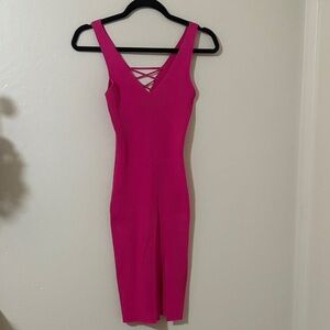 Elegant Pink Sleeveless Dress
